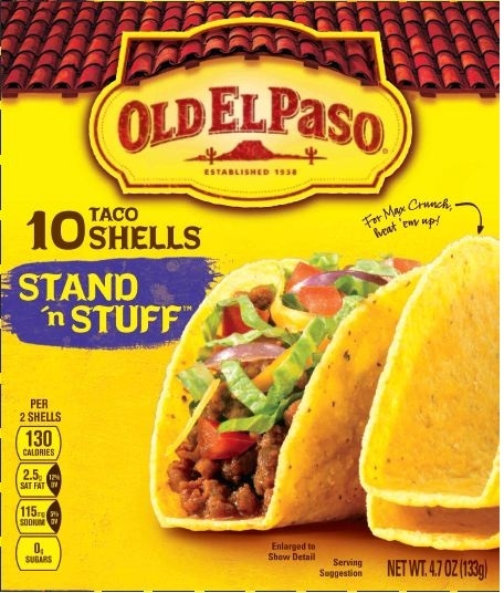 Old El Paso Stand N Stuff Taco Shells, 4.7 Ounce -- 12 per case.