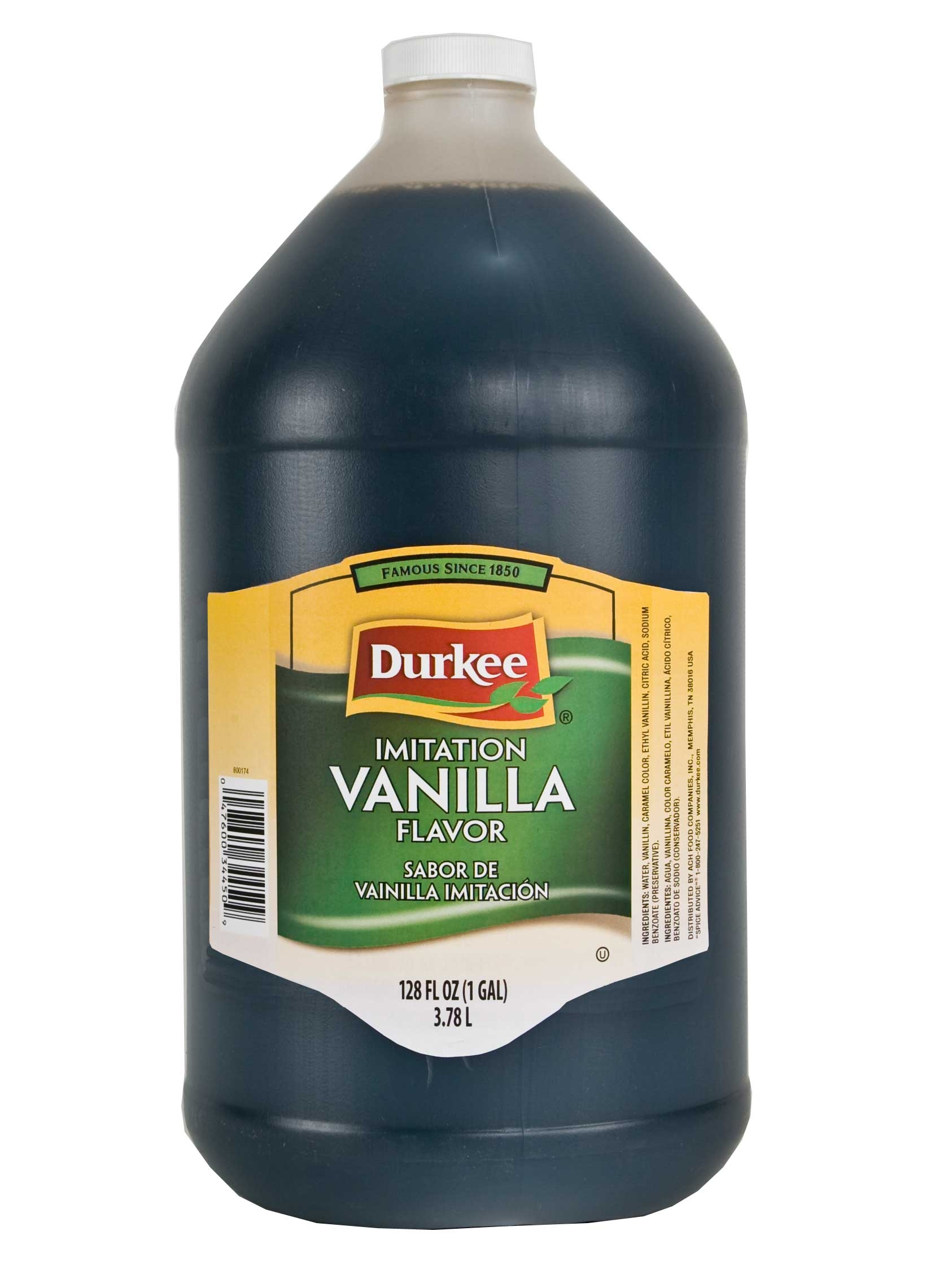 Durkee Imitation Vanilla Flavor - 1 gallon bottle, 4 per case