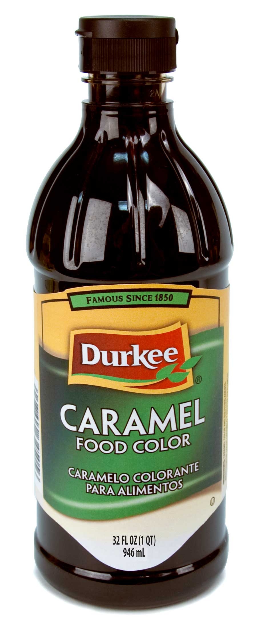 Durkee Caramel Food Color, 6 Bottles Per Case, 32 Ounces Per Bottle.