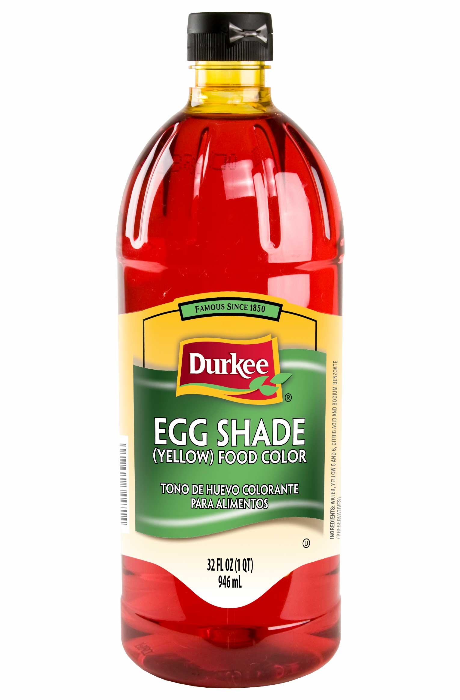 Durkee Egg Shade Food Color, 6 Bottles Per Case 32 Ounces Per Bottle.