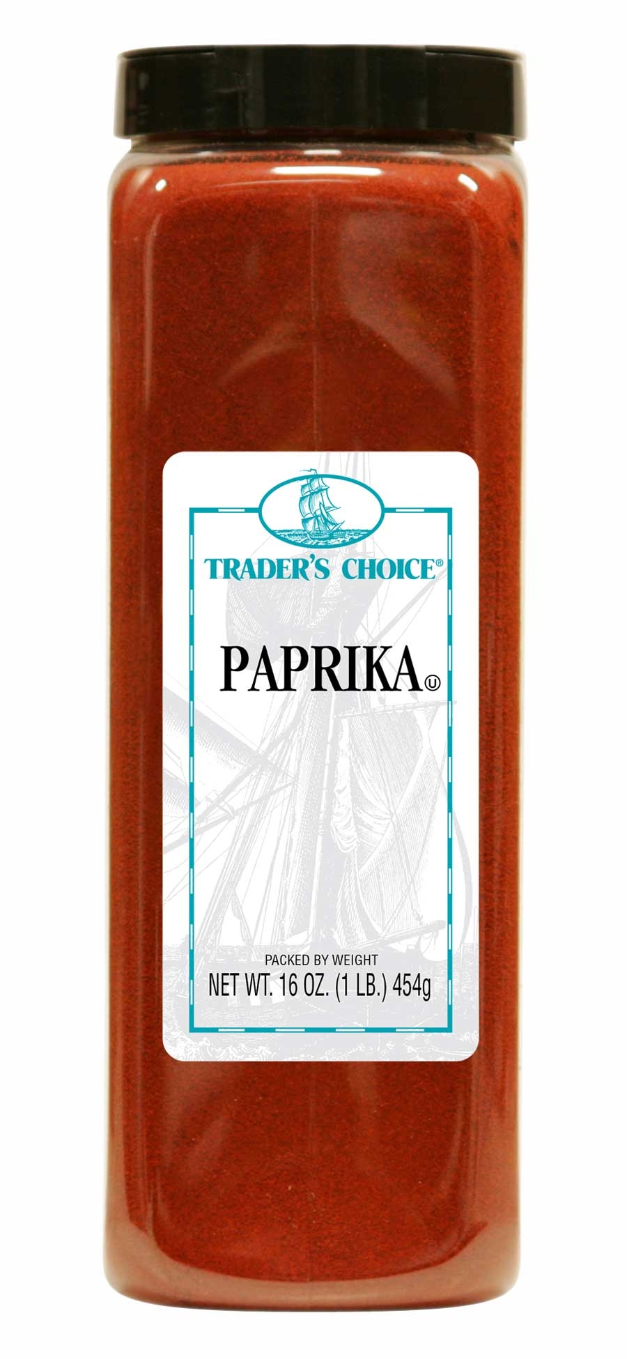 Traders Choice Paprika - 16 oz. container, 6 per case