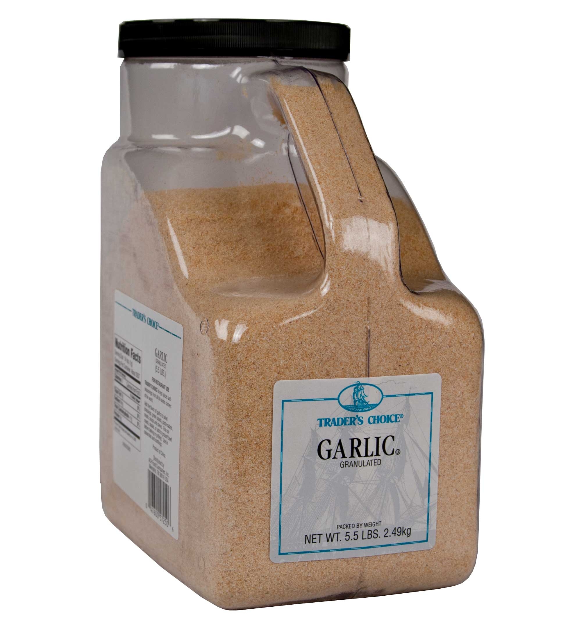 Traders Choice Granulated Garlic - 5.5 lb. container, 1 per case