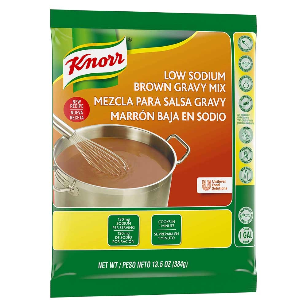 Knorr Professional Low Sodium Brown Gravy Mix, 13.5 ounce -- 6 per case