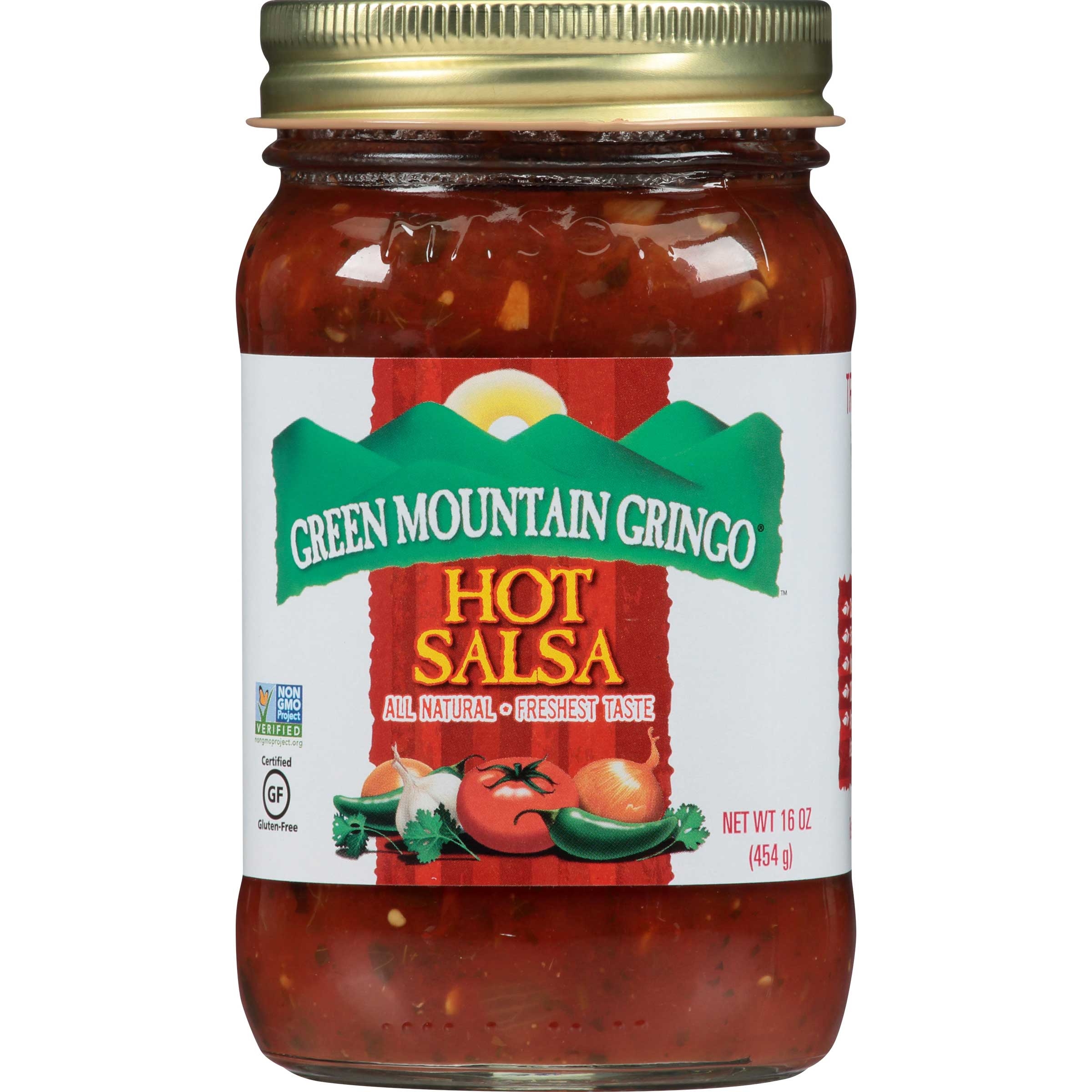Green Mountain Gringo Hot Salsa, 16 Ounce -- 12 per case.