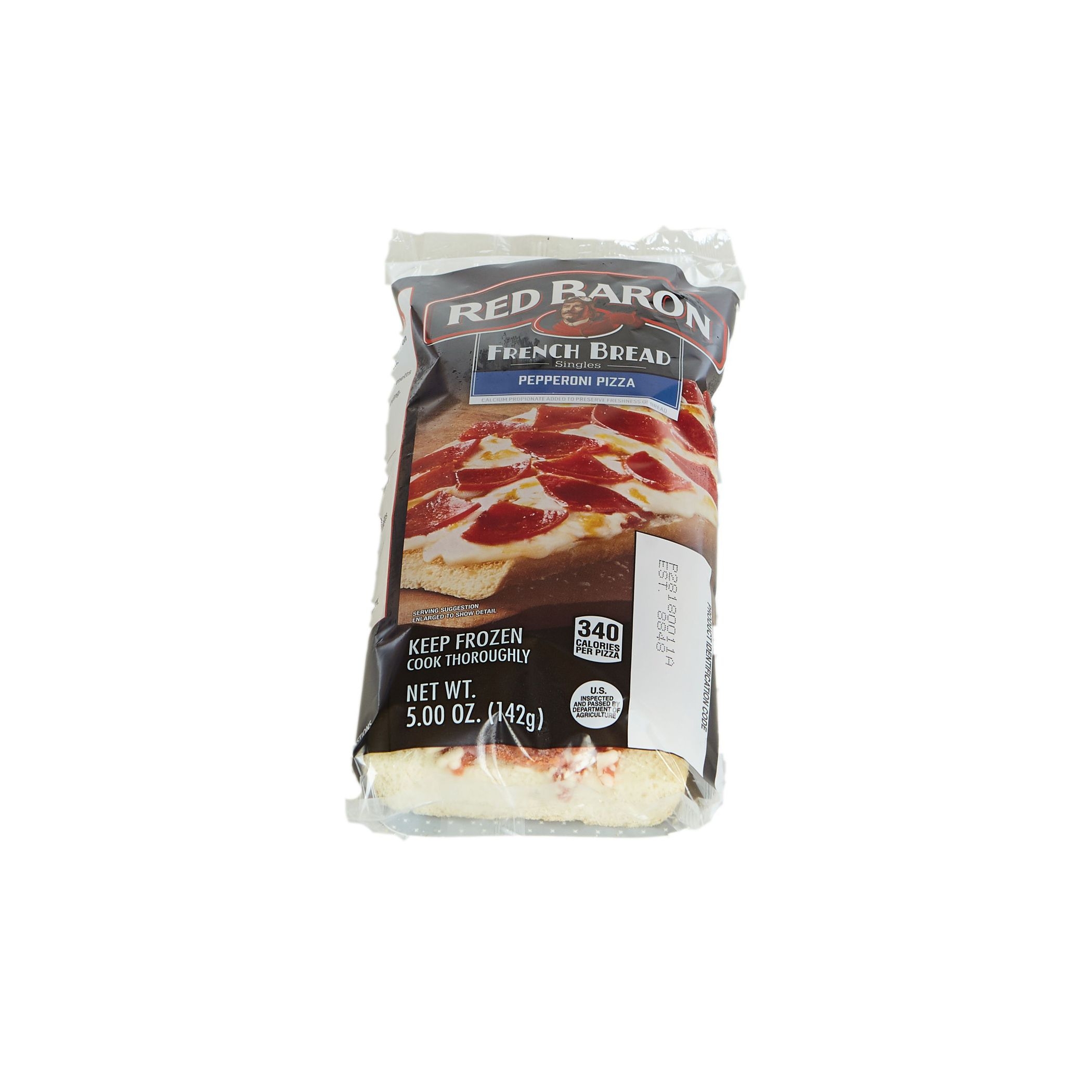 Red Baron Singles French Bread Pepperoni Pizza, 5 Ounce -- 24 per case.