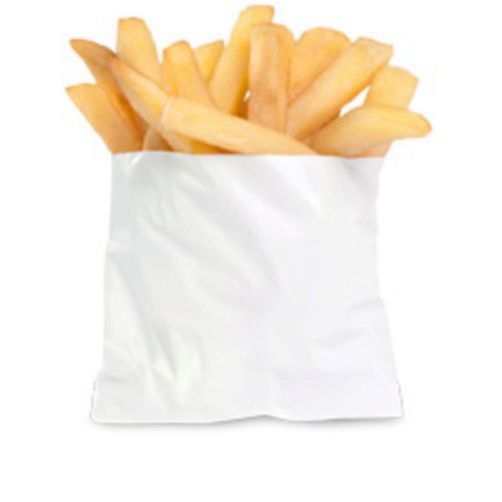 Bagcraft White Fry Bag, 5.5 x 4.5 inch -- 2000 per case