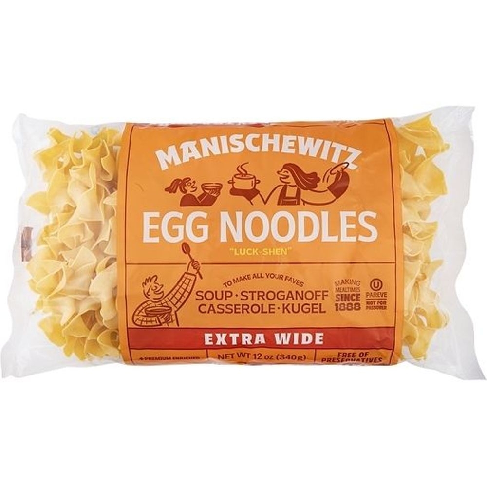 Manischewitz Extra Wide Egg Noodles, 12 Ounce -- 12 per case