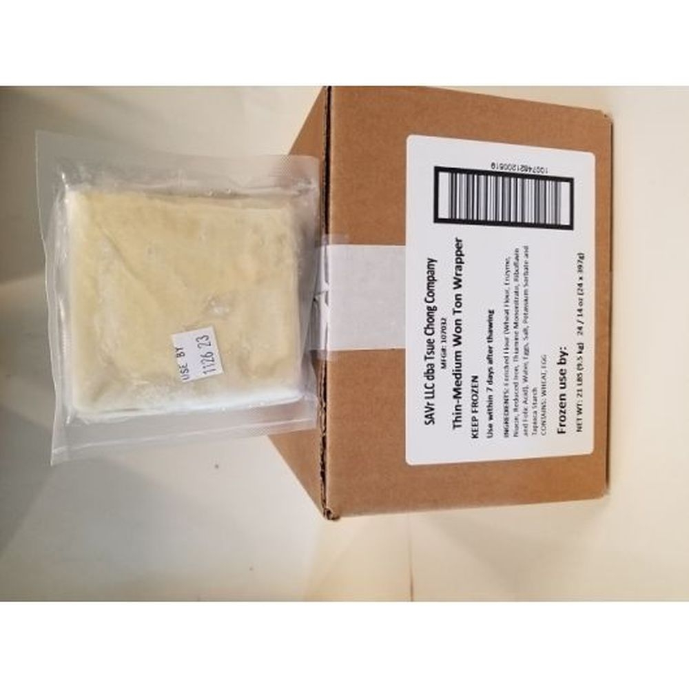 Rose Thin-Med Won Ton Wraps, 21 Pound