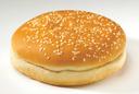 Flowers Foods European Bakers Sliced Sesame Hamburger Bun, 5 inch - 8 per pack -- 8 packs per case.