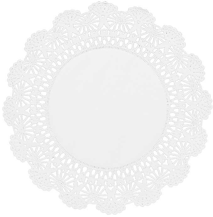 Brooklace White Cambridge Paper Doily, 8 inch -- 6000 per case.