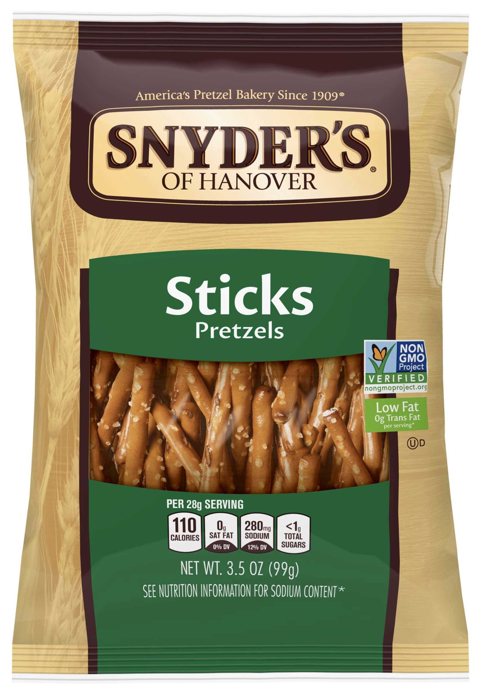 Snyders Of Hanover Pretzel Sticks with Hole, 3.5 Ounce -- 8 per case.
