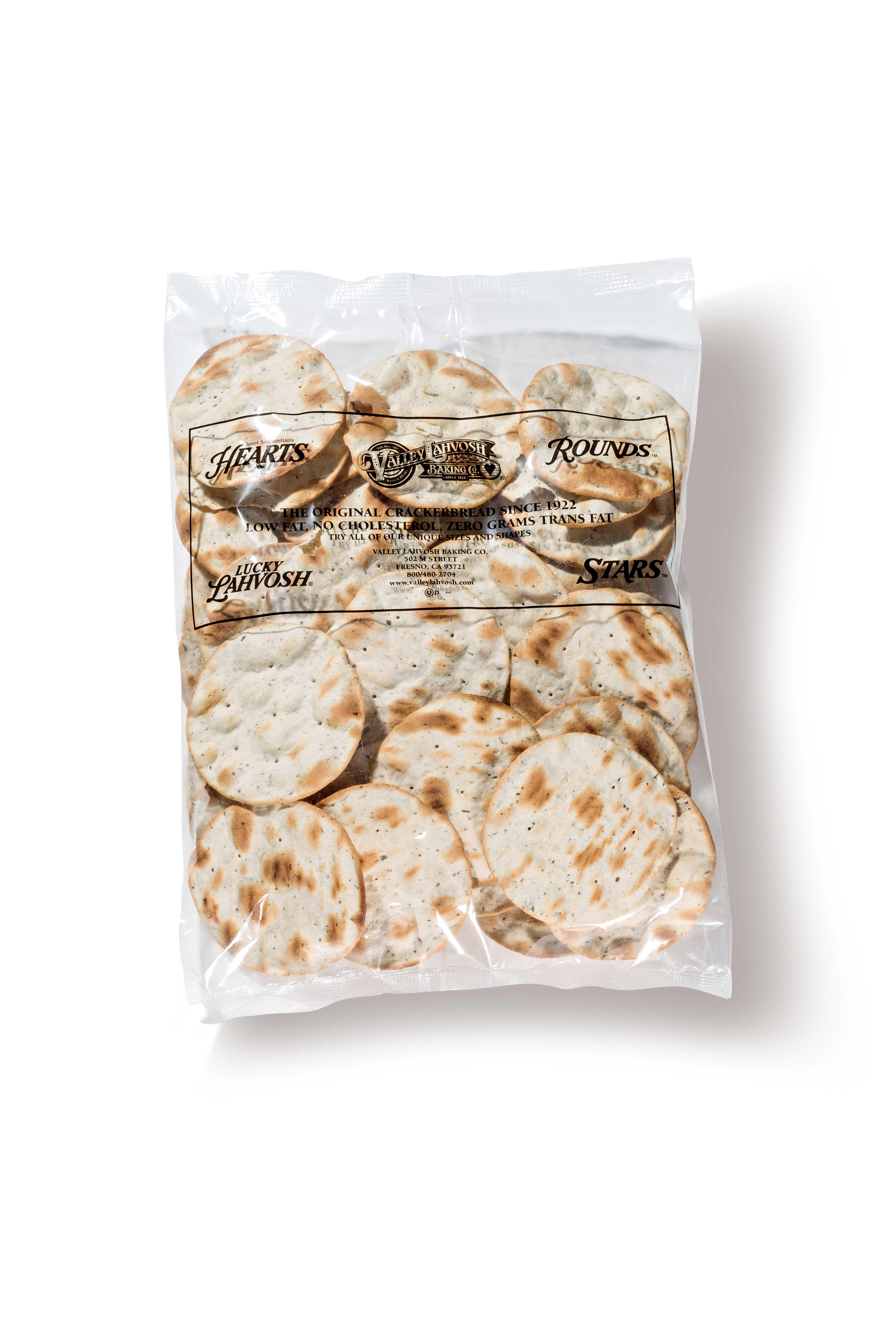 Valley Lahvosh Round Original Crackerbread, 3 inch -- 6 per case.