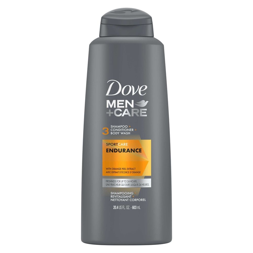 Dove Men Plus Care SportCare Endurance 3 in 1 Shampoo and Conditioner Plus Body Wash, 20.4 Ounce -- 4 per case