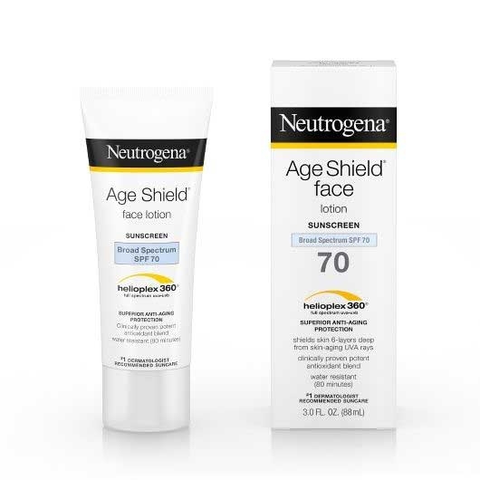Neutrogena Age Shield Broad Spectrum SPF 70 Sunscreen Face Lotion, 3 Fluid Ounce -- 12 per case