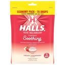 Halls Creamy Strawberry Cough Drops, 70 count -- 12 per case