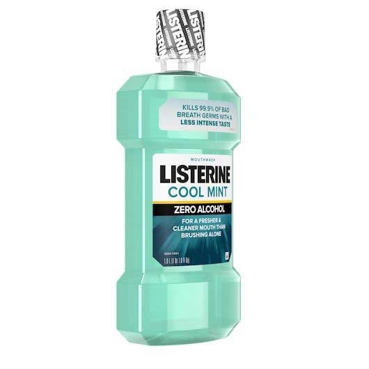 Listerine Zero Alcohol Clean Mint Mouthwash, 1 Liter -- 6 per case