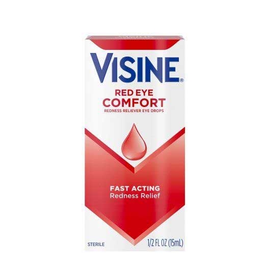 Visine Red Eye Comfort Fast Acting Redness Relief Drops, 0.5 Fluid Ounce -- 36 per case