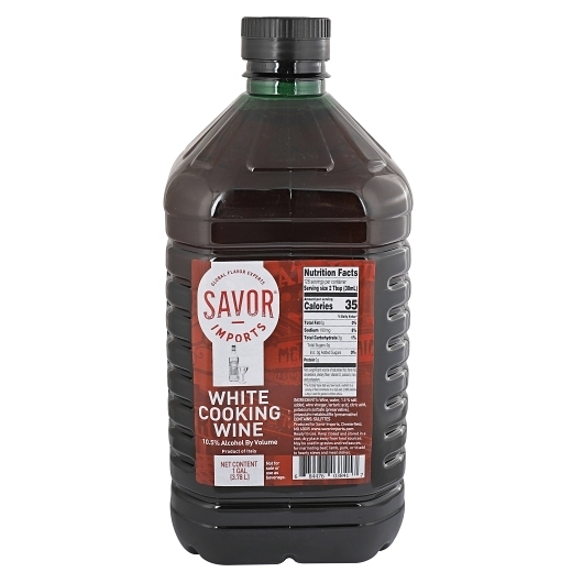 Savor Imports White Genuine Italian Alcohol Cooking Wine, 1 Gallon -- 4 per case