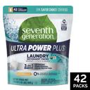 Seventh Generation Fresh Citrus Ultra Power Plus Detergent Pack, 42 Count