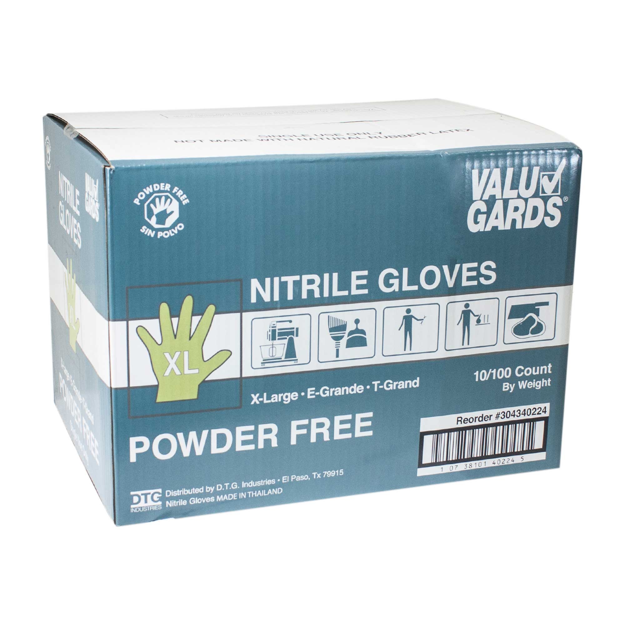 HandGards ValuGards Nitrile White Extra Large Disposable Glove -- 1000 per case.