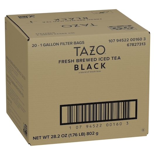 Tazo Black Fresh Brewed Iced Tea Unsweetened, 1 gallon -- 20 per case