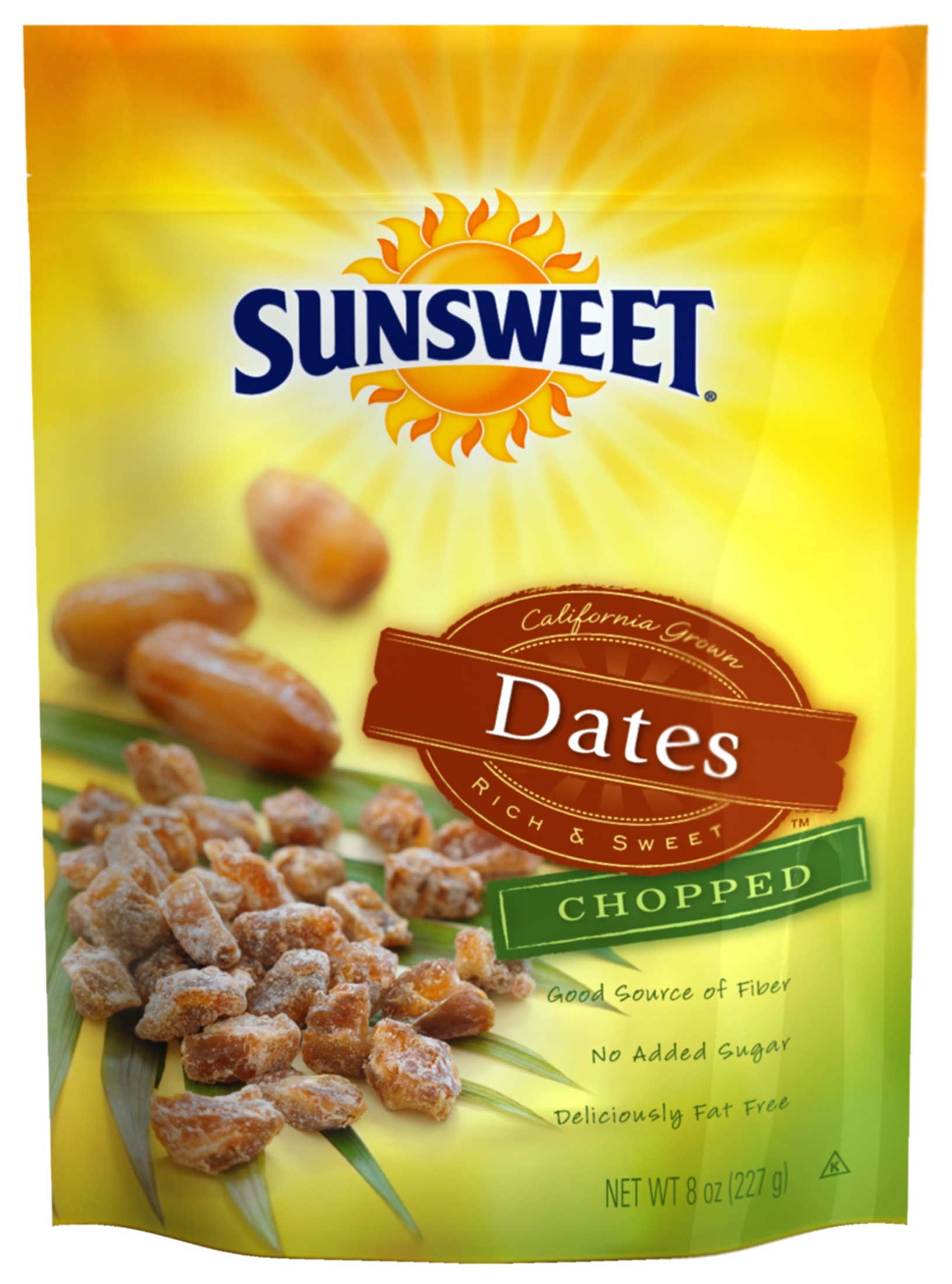 Sunsweet Chopped Dates, 8 Ounce Pouch -- 8 per case.