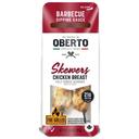 Oberto Fully Cooked Seasoned BBQ Chicken Breast Skewers, 4 Ounce -- 30 per case.
