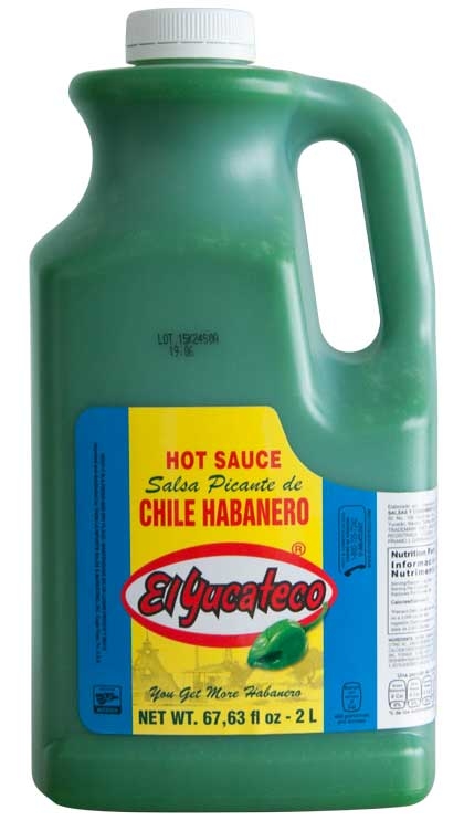 El Yucateco Green Habanero Hot Sauce, 67.63 Fluid Ounce -- 2 per case