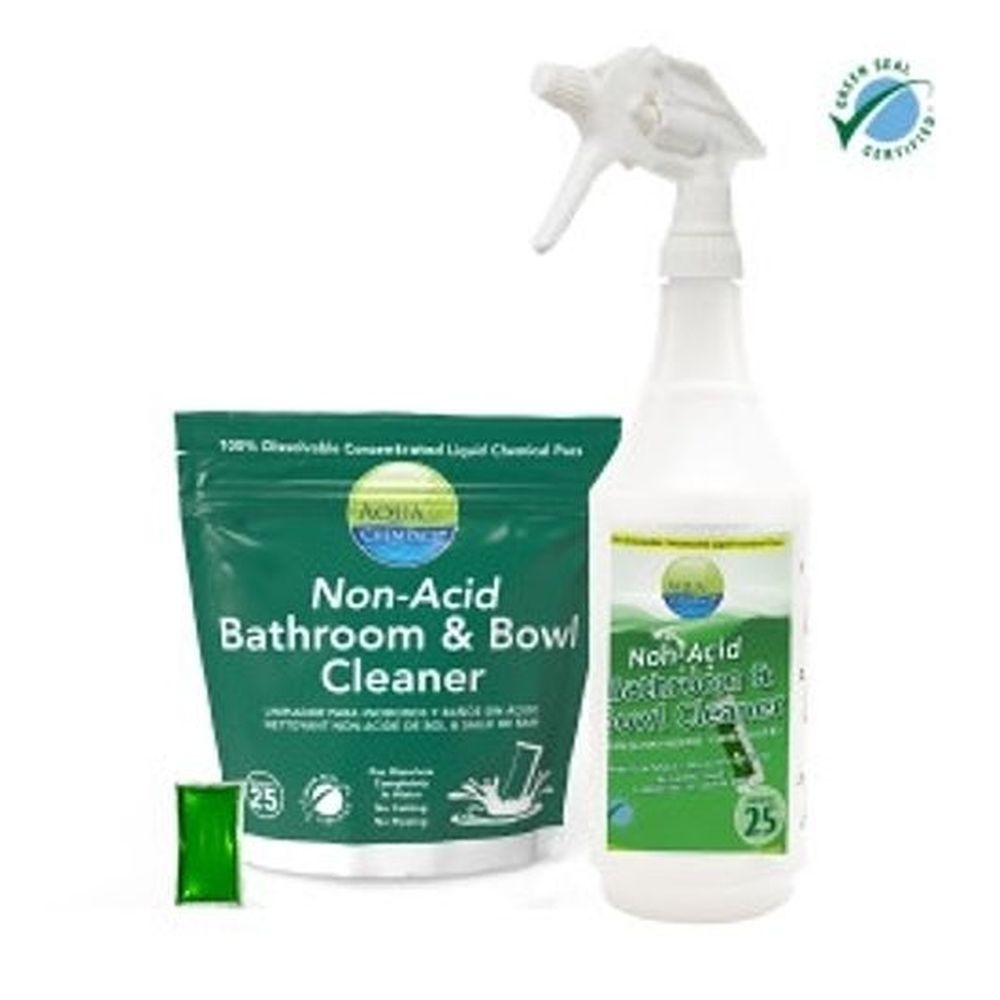 Aqua Chempacs Non-Acid Bathroom and Bowl Cleaner, 12 count