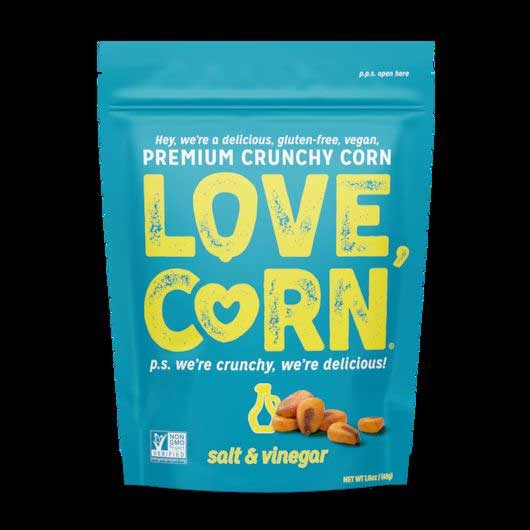 Love Corn Salt and Vinegar Corn Snacks, 1.6 Ounce -- 10 per case