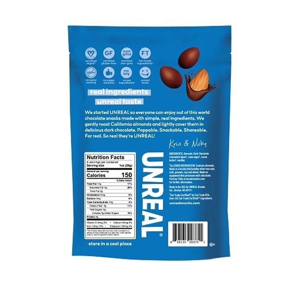 Unreal Dark Chocolate Covered Almonds, 4 Ounce -- 6 per case