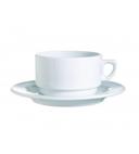 Arcoroc Candour Extra Strong Porcelain Saucer, 6 1/2 inch -- 24 per case.
