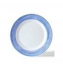 Arcoroc Brush Blue Jean Opal Fully Tempered White Dessert Plate, 6 inch -- 24 per case.