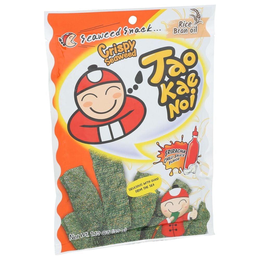 Taokaenoi Crispy Sriracha Seaweed Snacks, 1.2 Ounce -- 12 per case