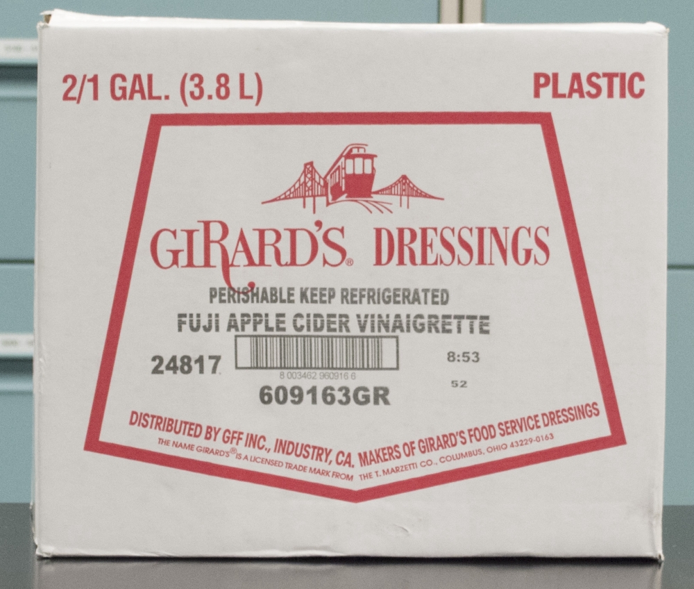 Girards Fuji Apple Cider Vinaigrette Dressing, 1 Gallon -- 2 per case.