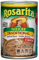 Rosarita No Fat Refried Bean, 16 Ounce Can -- 24 cans per case
