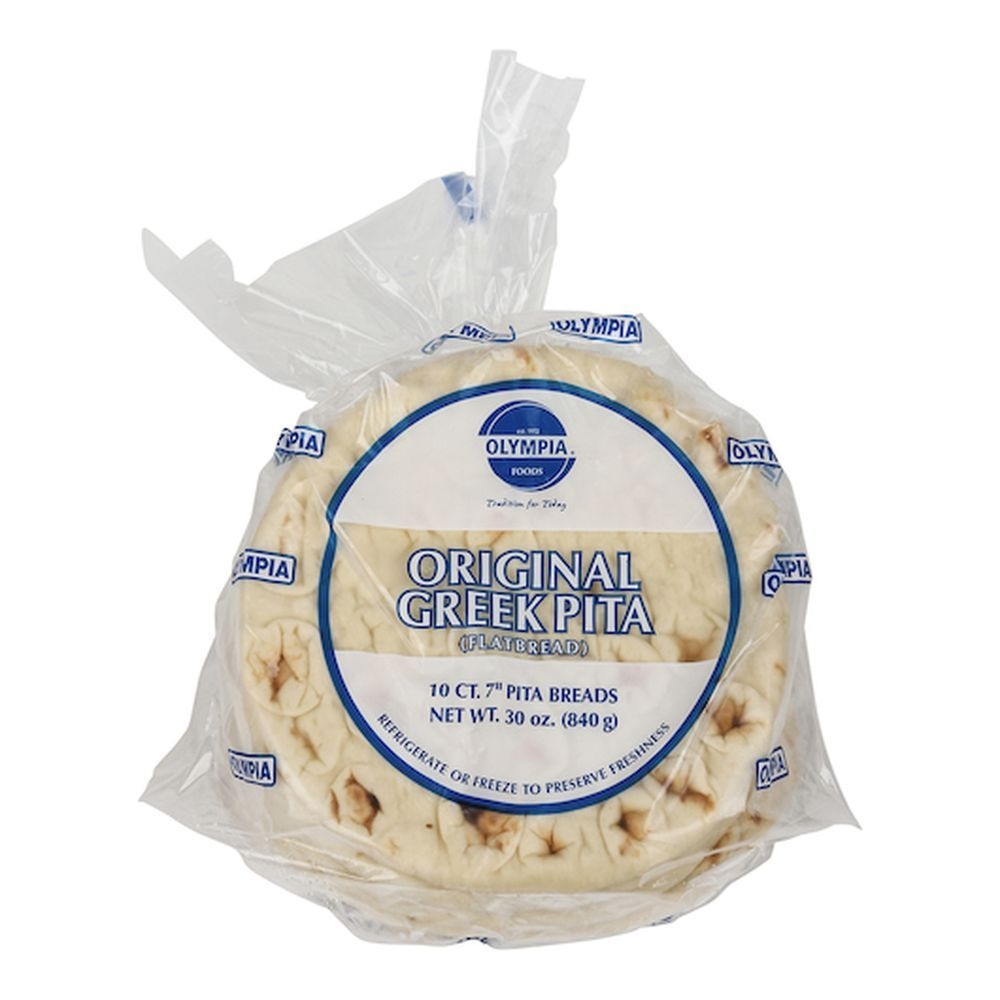 Olympia Foods 7 inch Original Greek Pita, 10 Count -- 12 per case