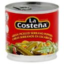 La Costena Green Pickled Sliced Serrano Peppers, 12 Ounce -- 12 per case
