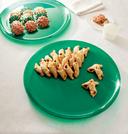 Party Tray Round Black Tray, 16 inch -- 25 per case.