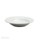 Buffalo Bright White Ware Rolled Edge Undecorated Rimmed Soup Bowl, 23.5 Ounce -- 24 per case.