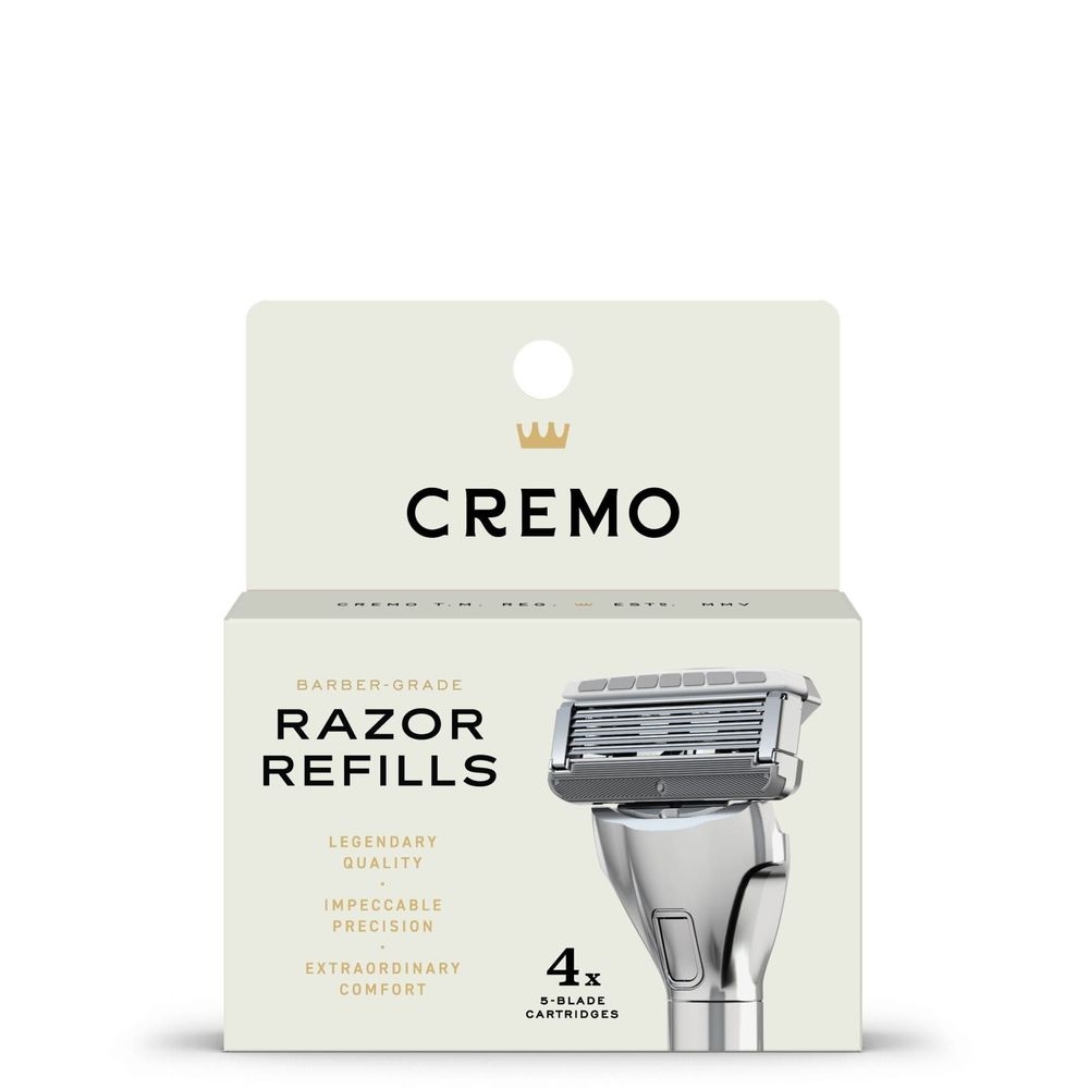 Cremo Barber Grade California Chrome Razor Refills, 4 count -- 72 per case
