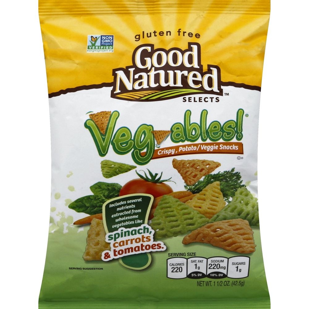 Herrs Good Natured Baked Veg Ables Crispy Potato Veggie Snack, 1.5 Ounce -- 6 per case