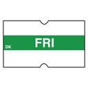 Daymark DuraMark DM4 2 Line Green Date Coder Label - Friday -- 8 rolls per case.