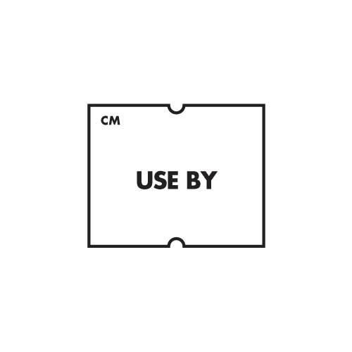 Daymark CoolMark DM4 2 Line White Use By Freezer Date Coder Label -- 8 rolls per case.