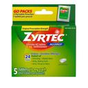Zyrtec Allergy Indoor and Outdoor Allergies 10mg Tablets - 5 count per pack -- 36 packs per case