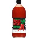 B and G Trappeys Red Devil Cayenne Hot Sauce, 32 Ounce -- 12 per case.