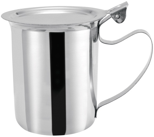 Winco Stainless Steel Creamer Server with Stackable Cover, 10 Ounce -- 120 per case