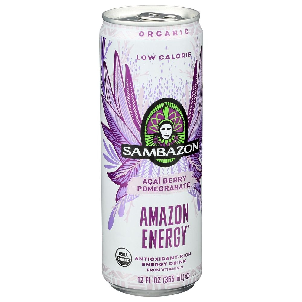 Sambazon Amazon Energy Low Calorie Energy Drink, 12 Fluid Ounce -- 12 per case