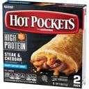 Nestle Hot Pockets Steak and Cheddar Sandwich, 9 Ounce -- 8 per case.