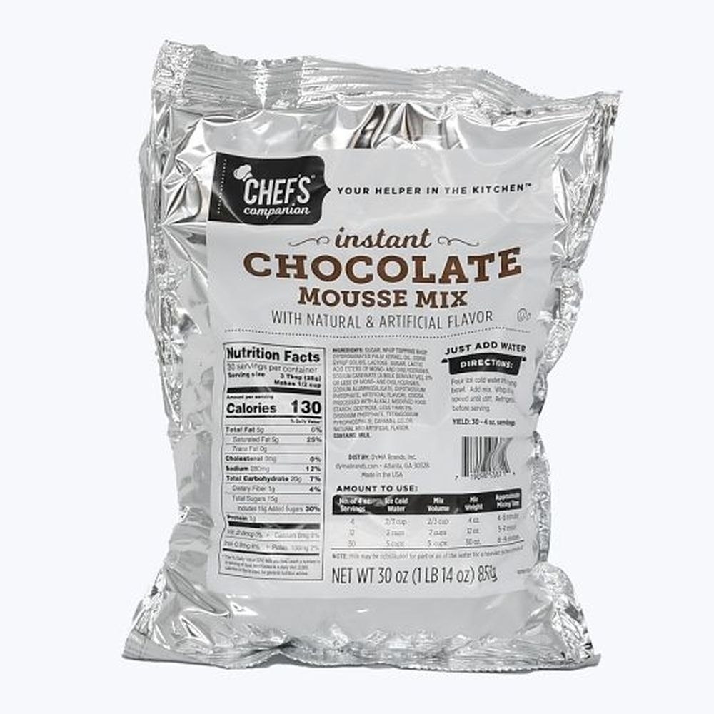 Chefs Companion Chocolate Mousse Mix, 30 Ounce -- 8 per case.